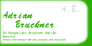 adrian bruckner business card